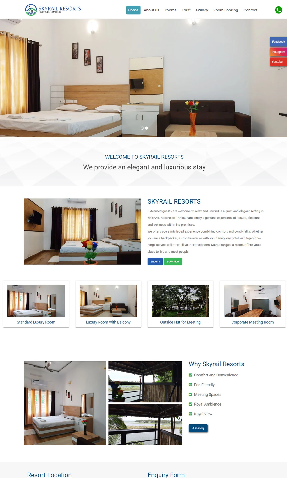resort website development