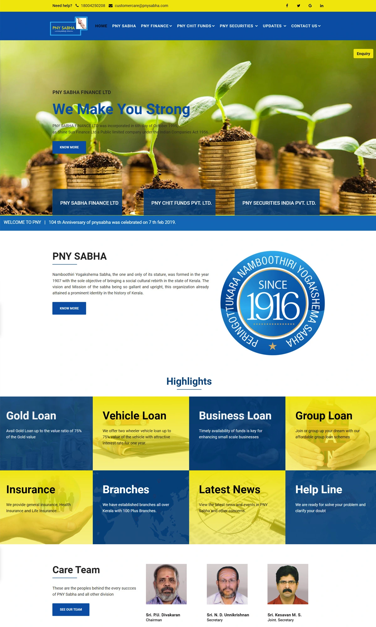 Financial company website development