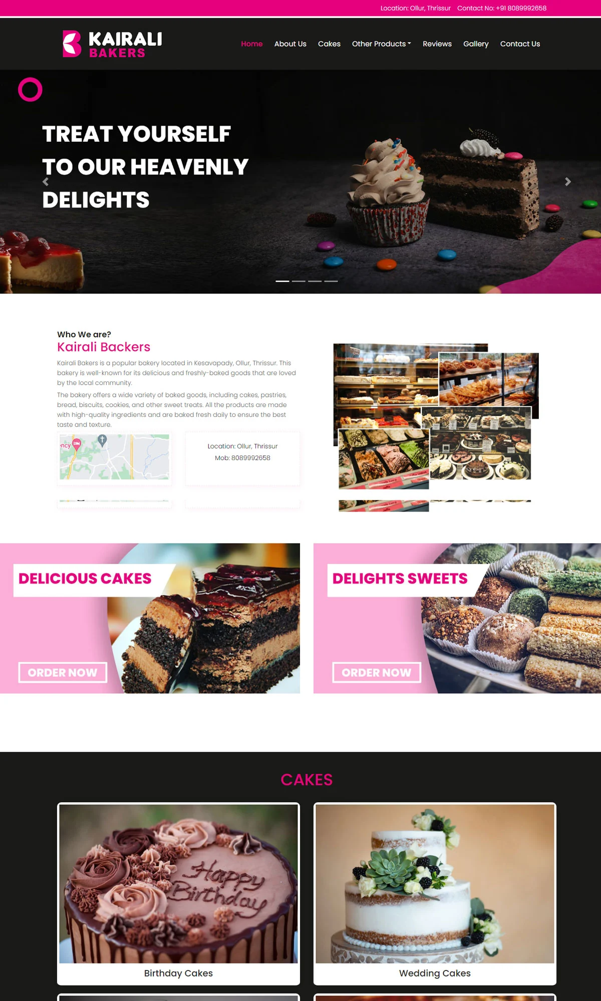 food industies website development